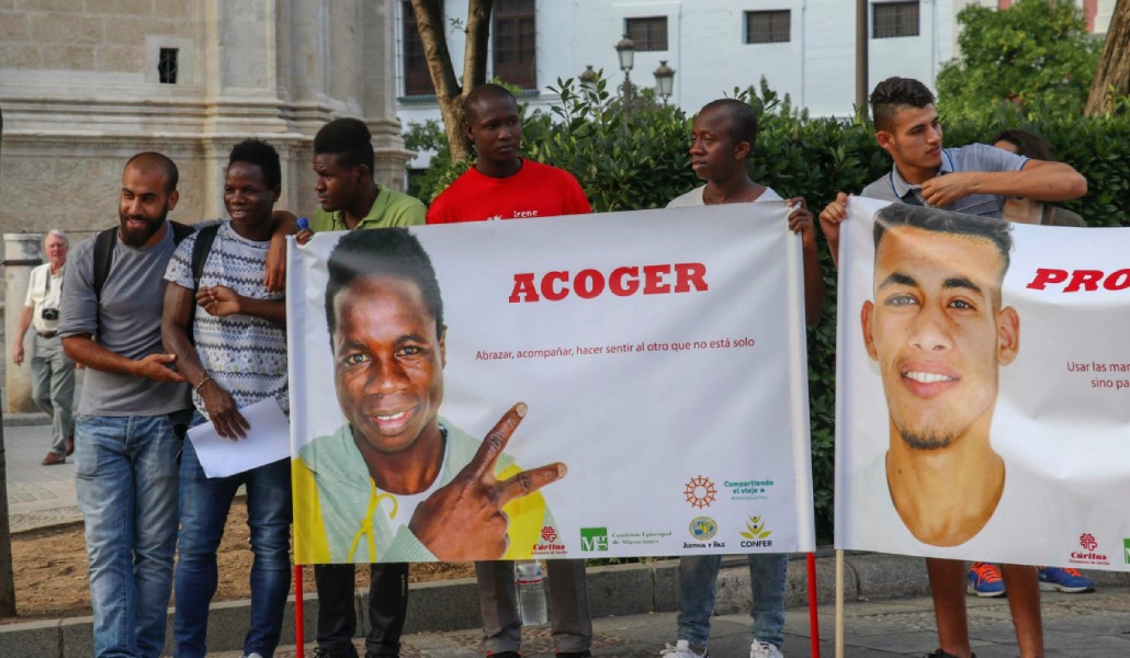 Acción de Cáritas Sevilla a favor de los migrantes.
