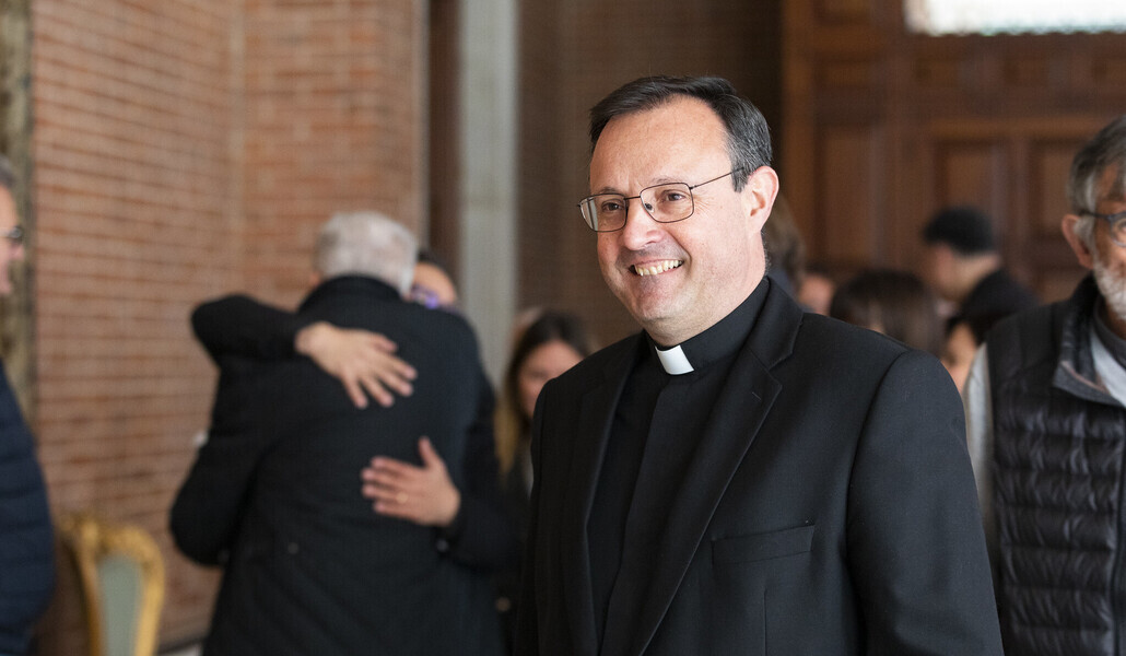 El obispo auxiliar el 23 de abril de 2024, día de su nombramiento.