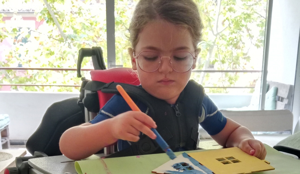 Mar Ripoll, afectada con atrofia muscular espinal tipo 1.