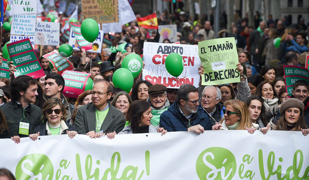 Marcha por la vida, celebrada el 10 de marzo de 2024, en Madrid