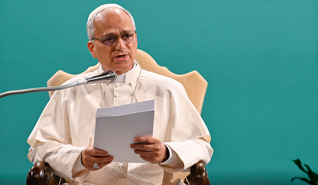 El Santo Padre durante su intervención