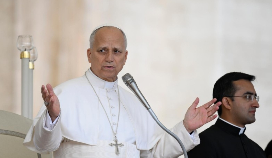 El Papa León XIV durante la audiencia jubilar