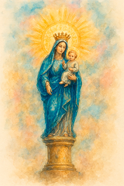 Ilustración de la Virgen del Pilar