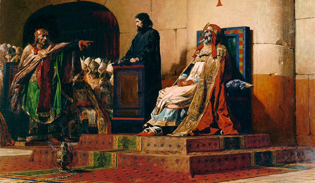 'El Papa Formoso y Esteban VI - El Sínodo del Cadáver' (detalle), de Jean-Paul Laurens. Museo de Artes de Nantes (Francia)