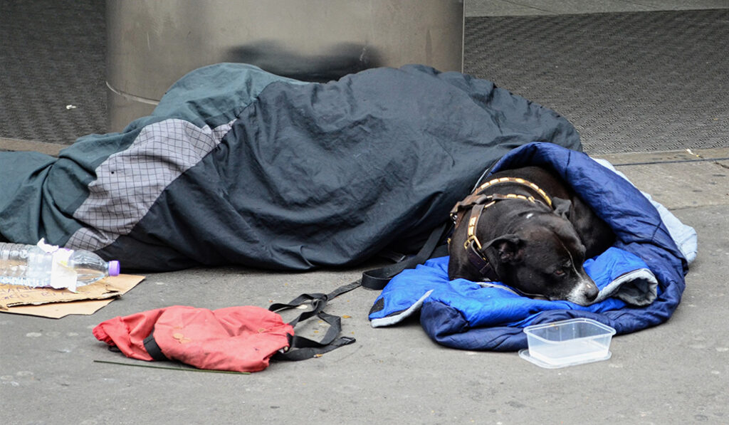 Foto de recurso de una persona sin hogar