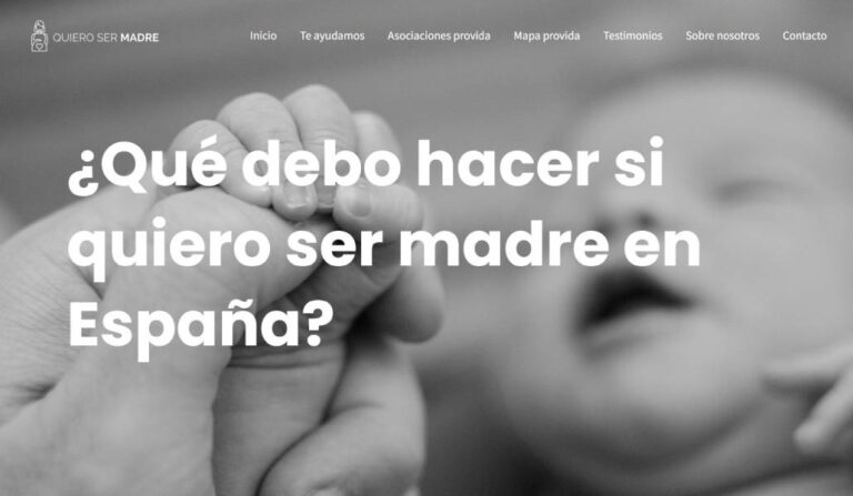Landpage de quierosermadre.org
