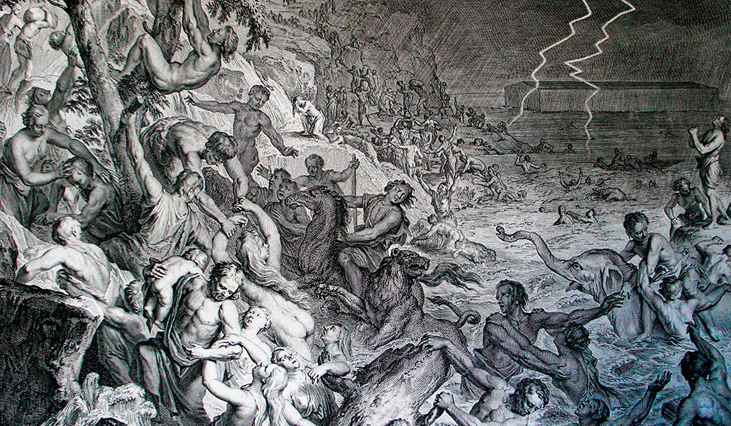'El arca de Noé y el diluvio', en un grabado de Phillip Medhurst.