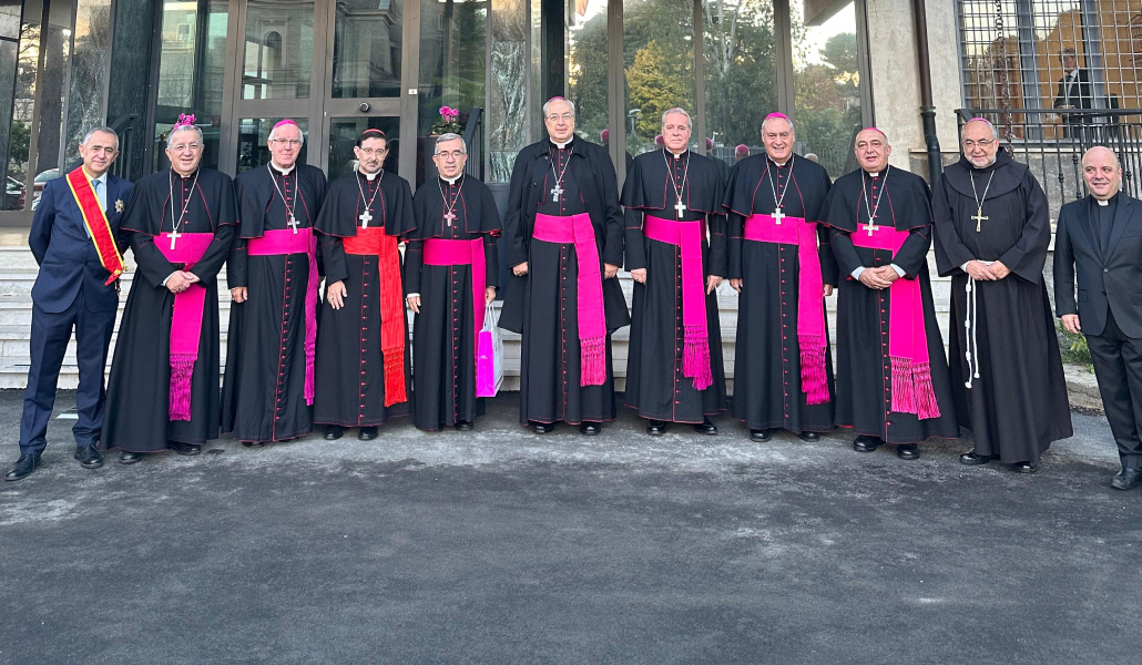 La Comisión Ejecutiva que se ha reunido con el Papa.