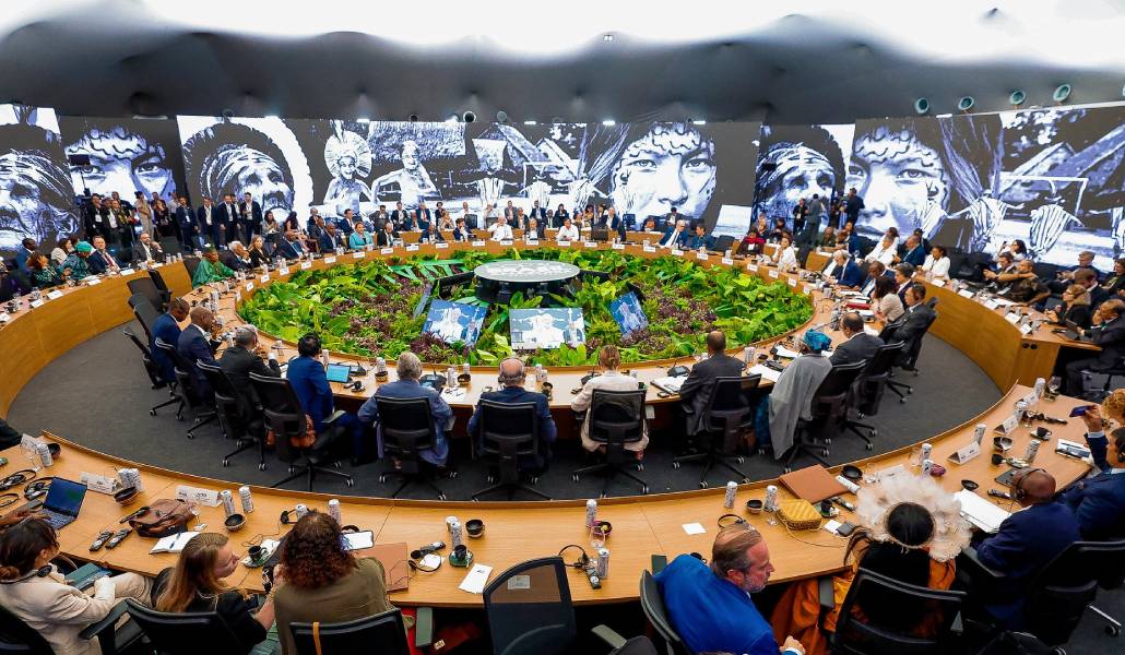 Una de las reuniones por el clima en Brasil estos días. Foto: COP30.