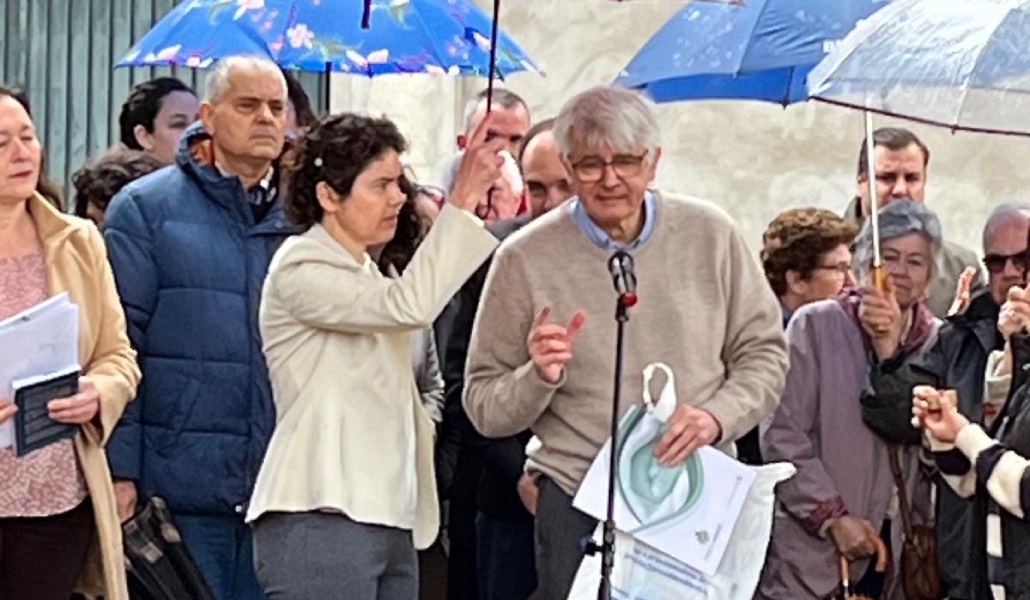 Manolo Fernández durante la inauguración del Monumento a la Vida, el 25 de marzo de 2024. Foto: Juan Jurado Ballesta.