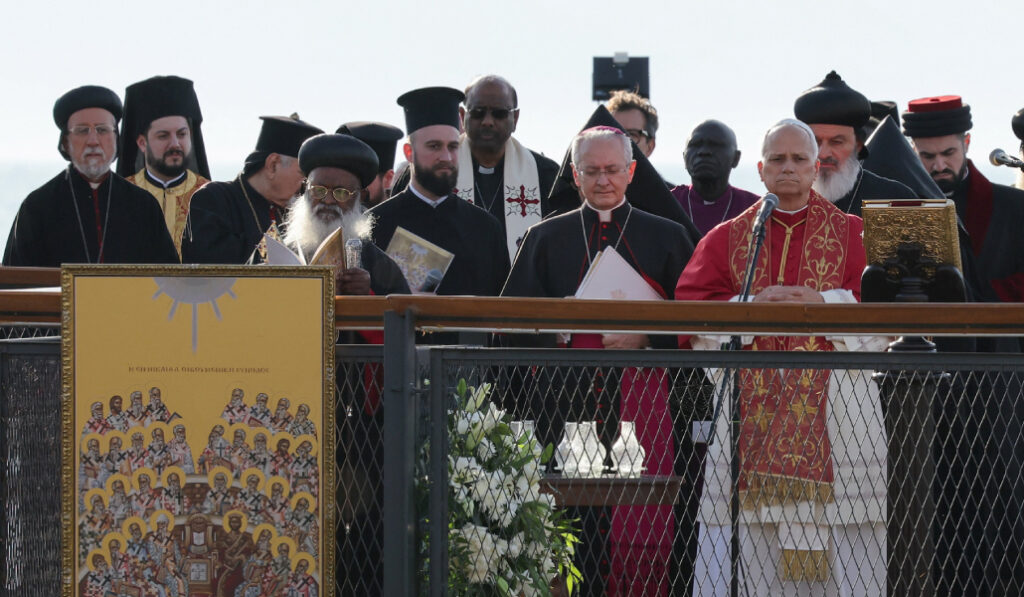 Un momento de la oración ecuménica.