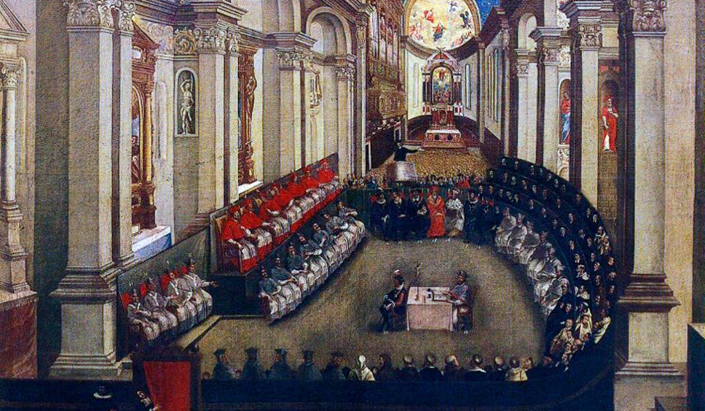Una sesión del Concilio de Trento en Santa María Maggiore.
