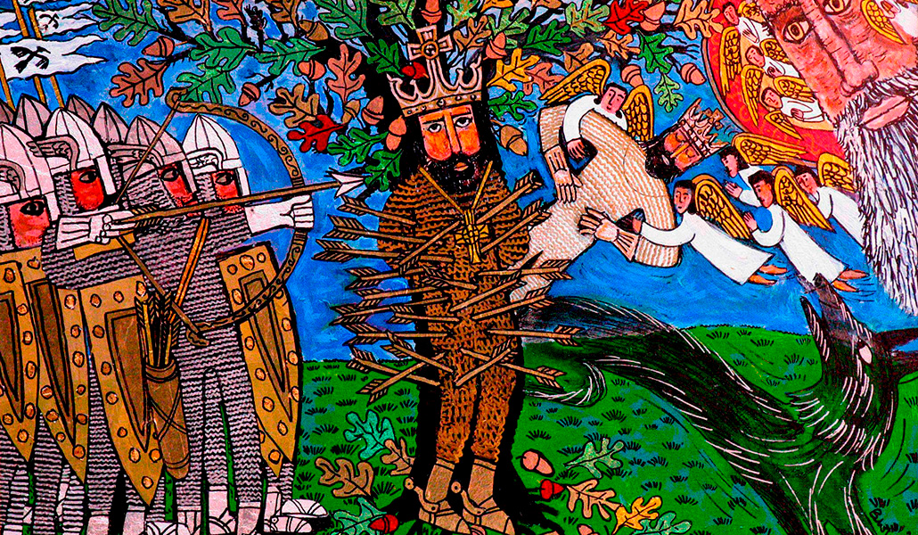 El artista inglés Brian Whelan pintó su martirio en el año 2003.