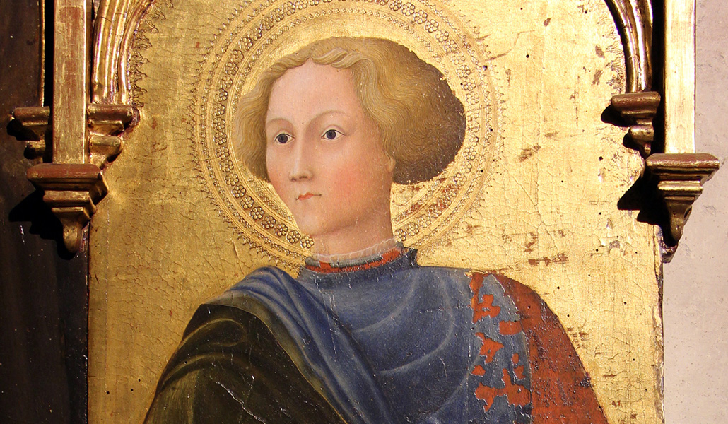 El santo en una tabla de Giovanni D’Ambrogio, en la Fundación Musei Senesi.