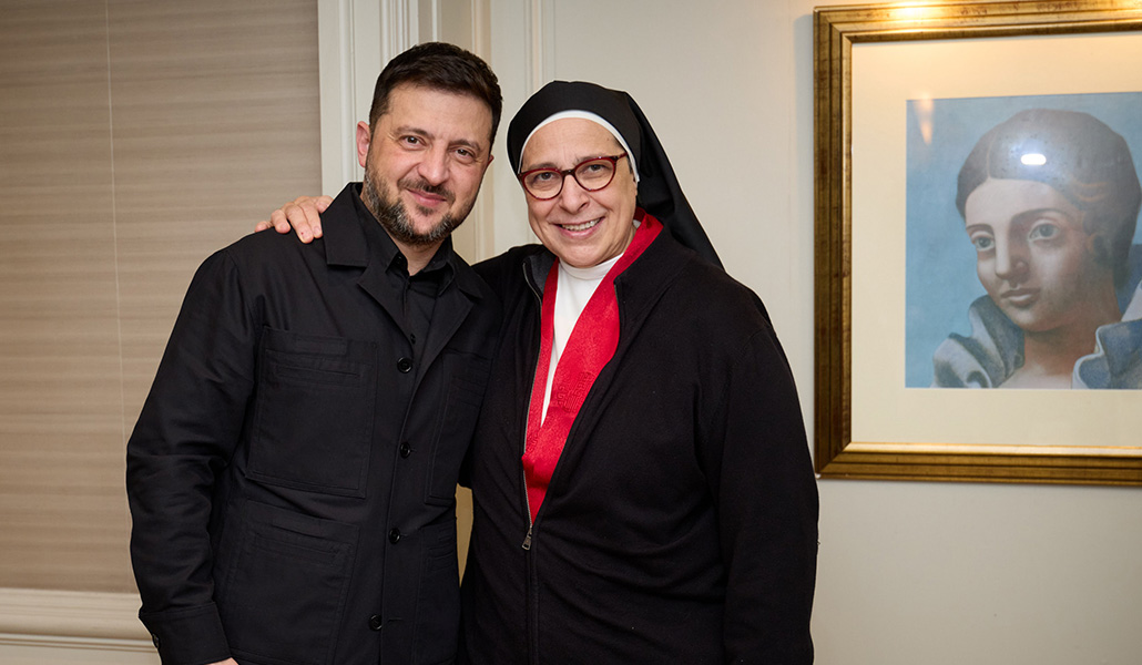 Zelenski entregó la distinción personalmente a la religiosa el pasado martes en Madrid.