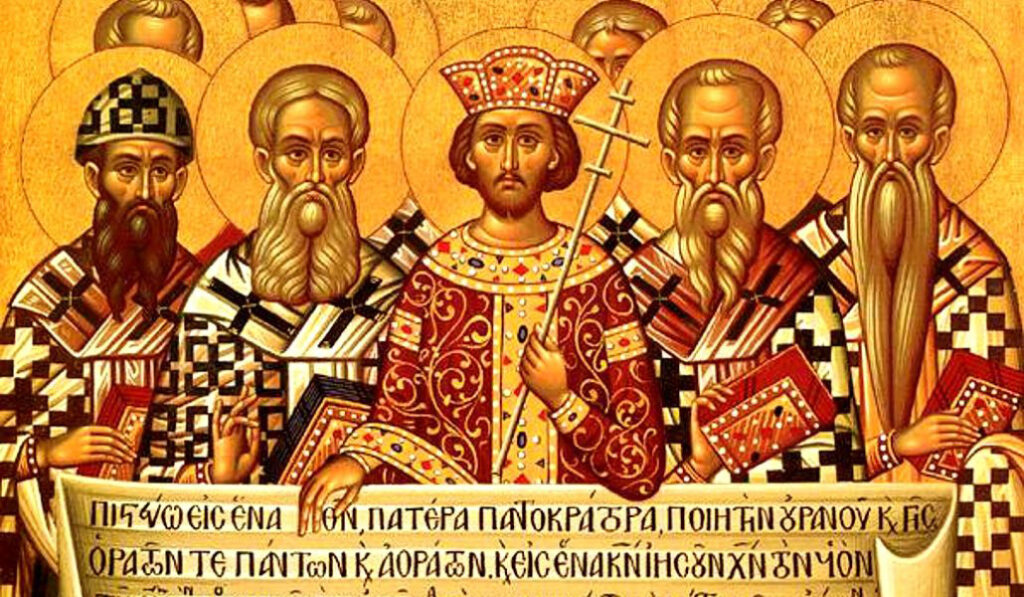 Icono conmemorativo del Concilio de Nicea.