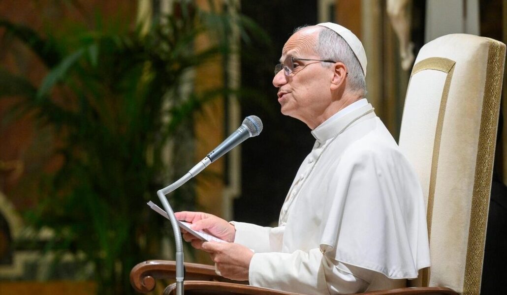 Un momento del encuentro del Papa con el mundo del cine. Foto: Vatican Media.
