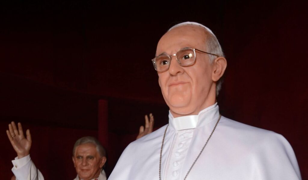 Imagen del Papa Francisco en el Museo de Cera de Madrid.