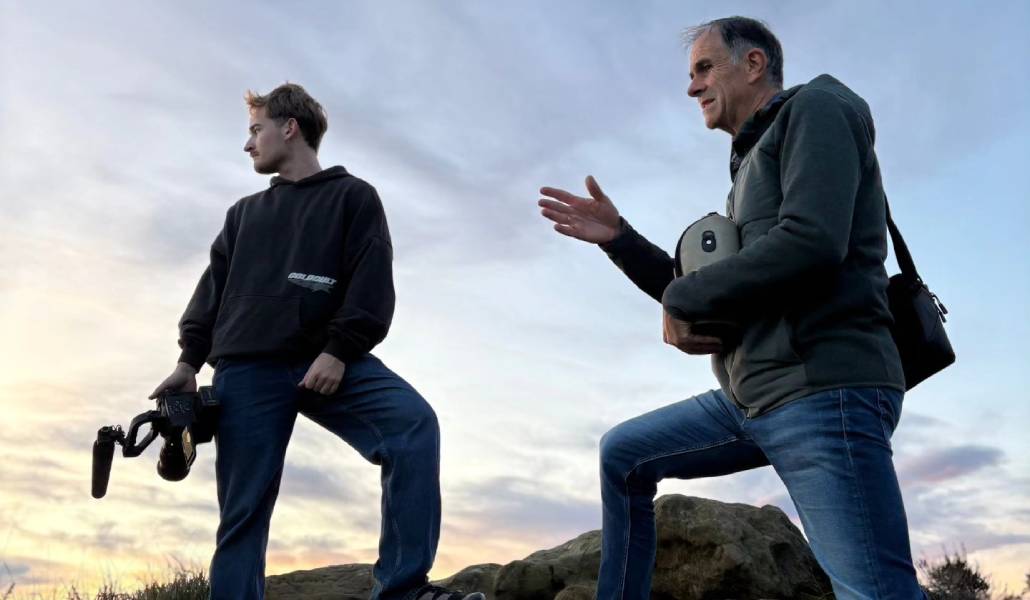 Juan Manuel Cotelo está rodando estos días en el norte de España. Foto: Infinito+1.