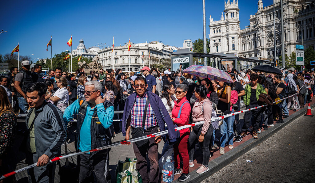 El transporte público colapsó.