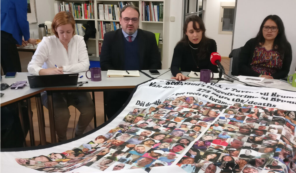 Víctimas del accidente de Brumandinho (Brasil) visitaron España en 2022 para promover la directiva. Foto: María Martínez López