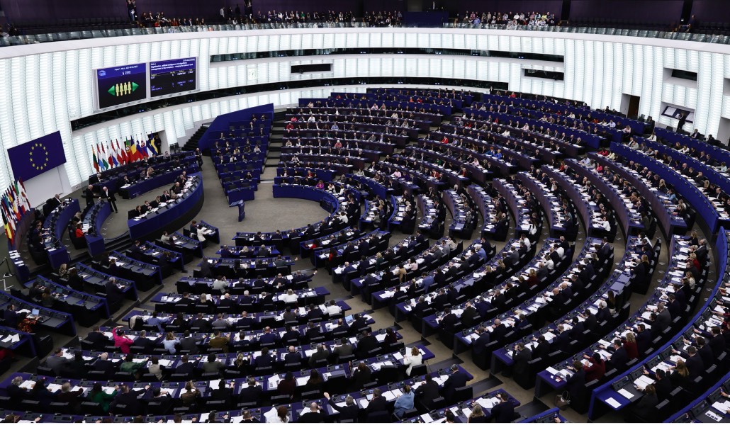 Vista general de la Eurocámara durante la sesión plenaria de esta semana. Foto: EFE / EPA / Ronald Wittek.