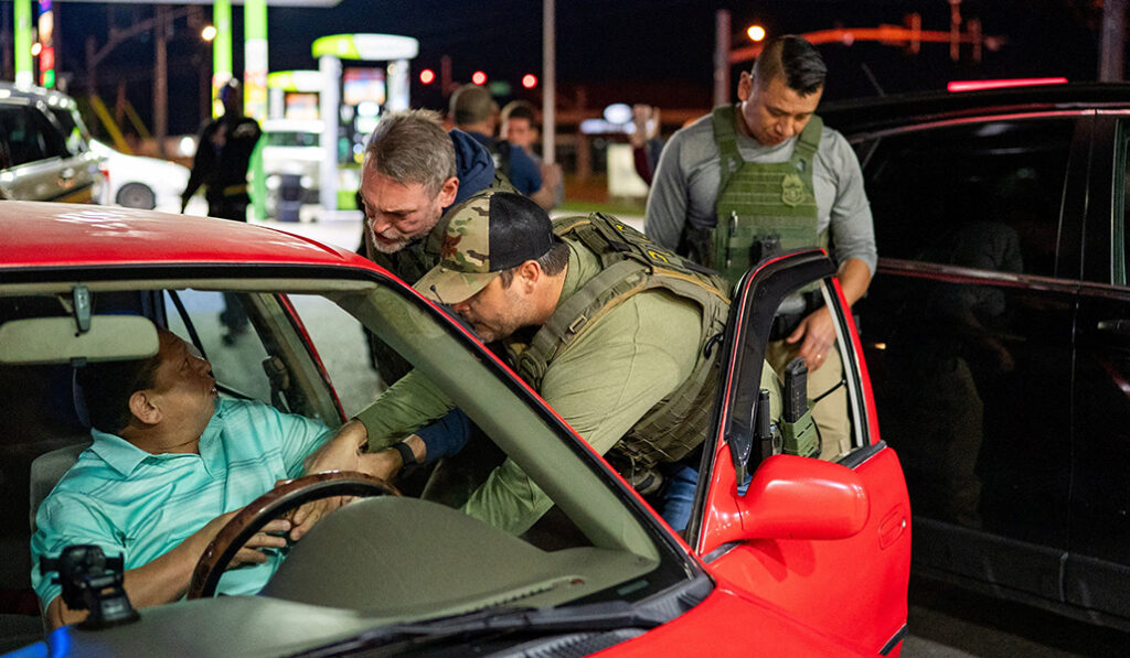 Arresto de un supuesto migrante ilegal en mayo.