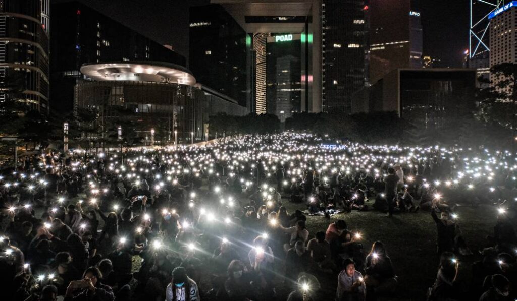 Los habitantes de Hong Kong se manifestaron día y noche en 2019 contra Pekín. Foto: LR-7557.