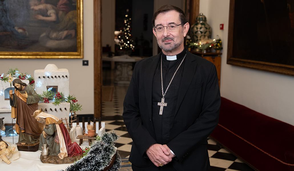 José Cobo con el belén