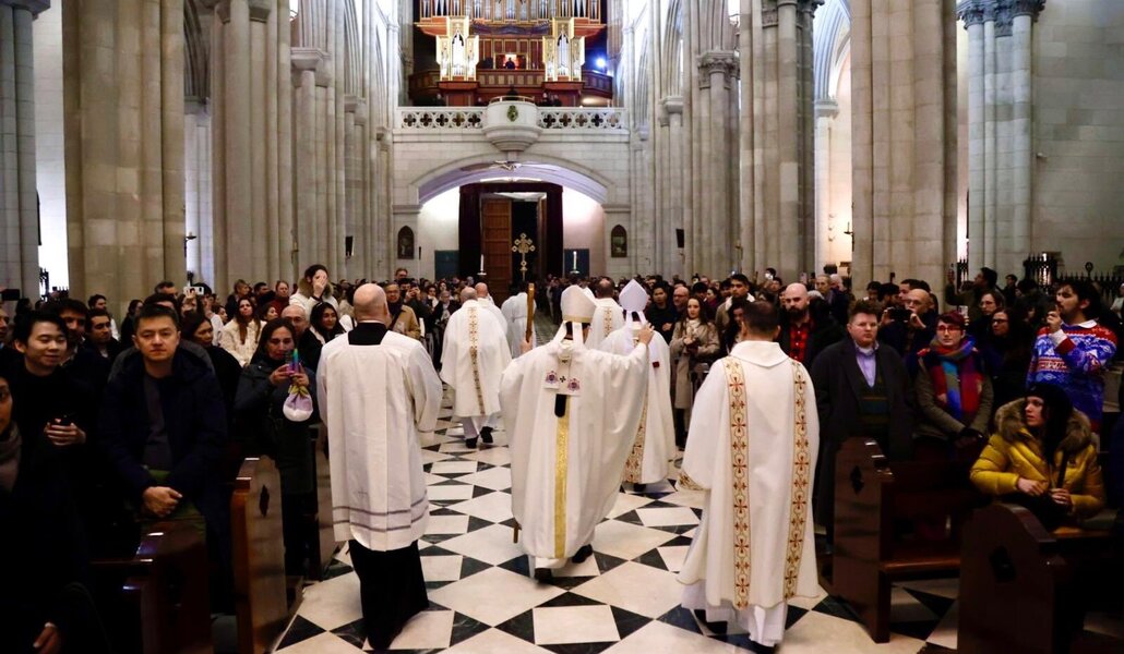 Misa del Gallo en la catedral de la Almudena el 24 de diciembre de 2025. Foto: Josele Martín / Archimadrid.