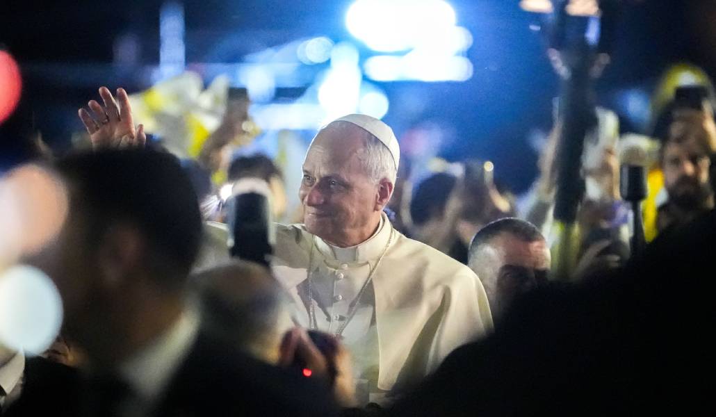El Papa León XIV durante su último viaje a Líbano. Foto: CNS.