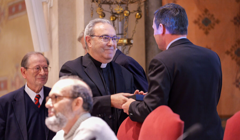 Jesús Martínez durante la entrega del premio.