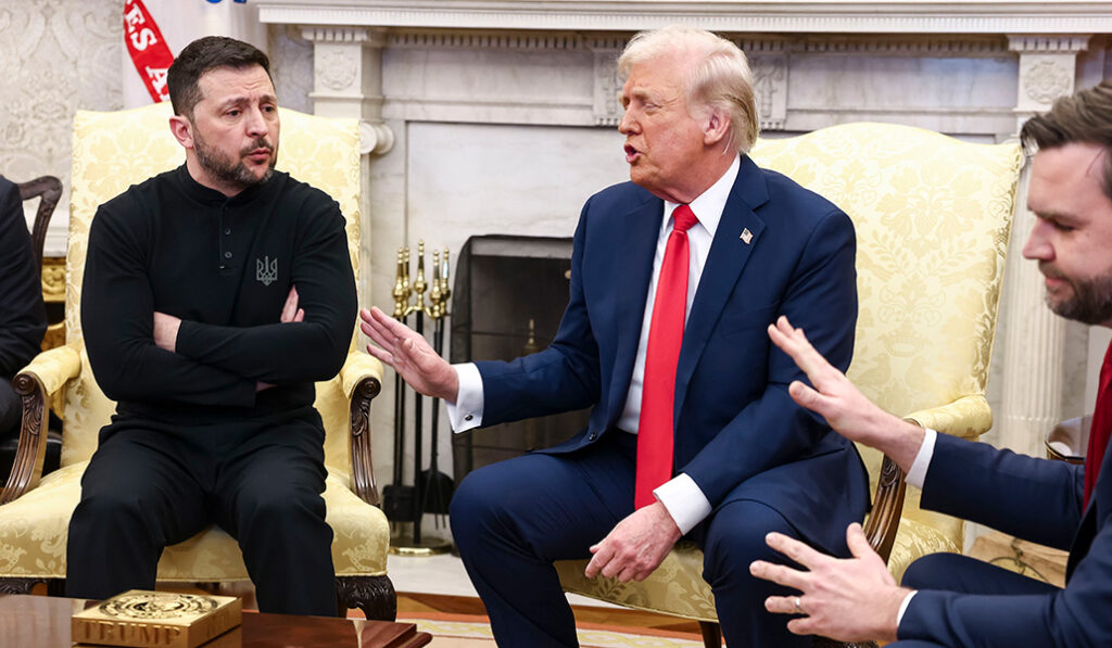 Tensa reunión entre Zelenski, Trump y el vicepresidente, JD Vance, el 28 de febrero.