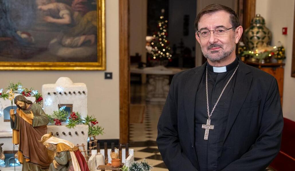 Un momento de la grabación del mensaje de Navidad. Foto: Archimadrid.