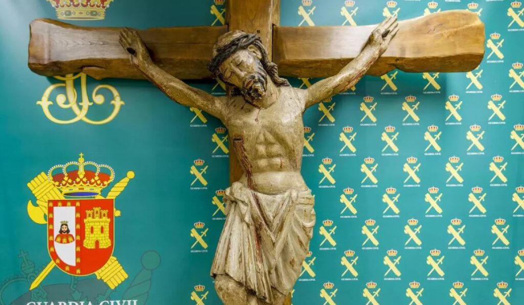 Crucifijo recuperado en Orduña procedente del monasterio de Belorado.