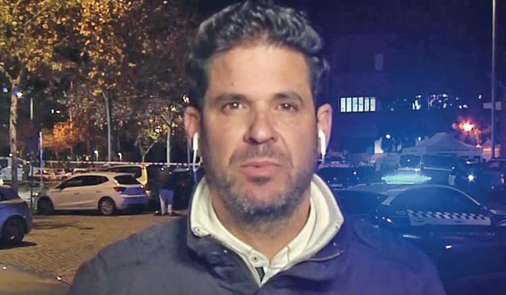 Fidel Sáez, que ha perdido a su madre, durante su intervención en RTVE.