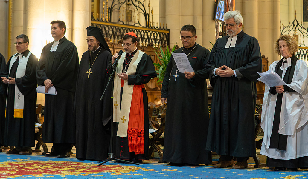 Un momento de la clausura de la Semana de Oración por la Unidad de los Cristianos