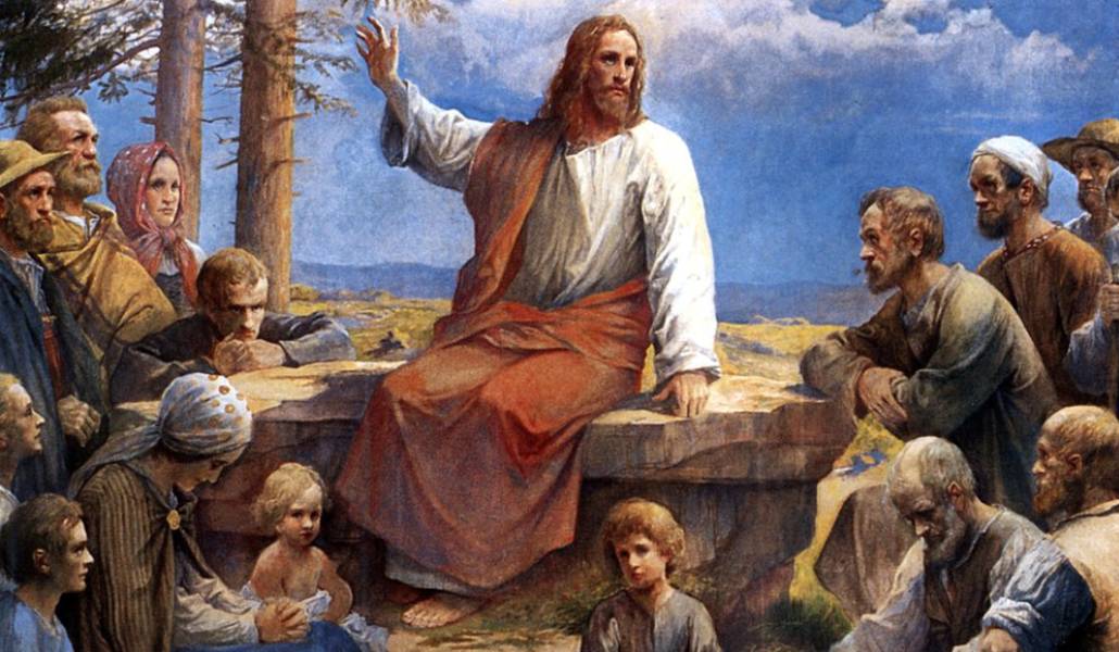 Sermón de la montaña en la Selva Negra. Rudolf Yelin. Iglesia evangélica de Reinerzau (Alemania).