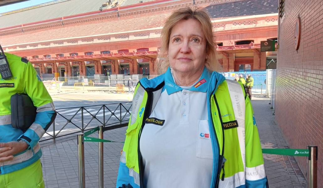 María Brichette, psicóloga del SUMMA, en Atocha. Foto: José Calderero.