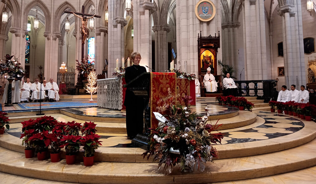 Un momento de la Eucaristía.