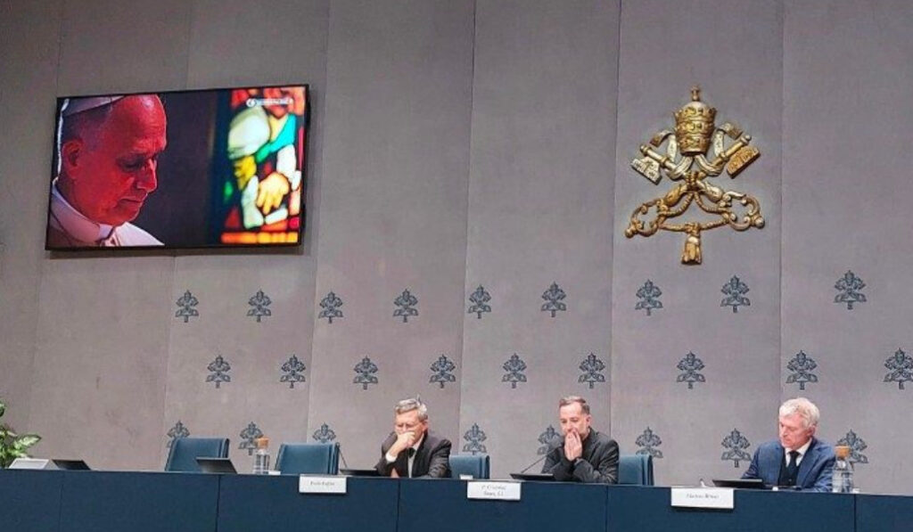 Un momento de la presentación de la nueva iniciativa papal. Foto: Vatican News.