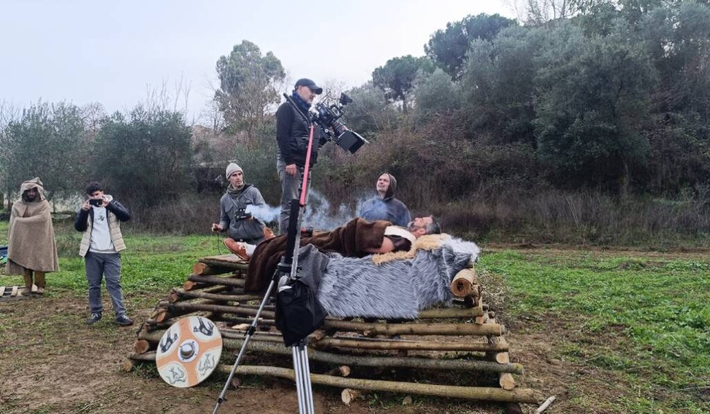 Un momento del rodaje de Buscando la luz. Foto:  Adalid MJC Producciones.