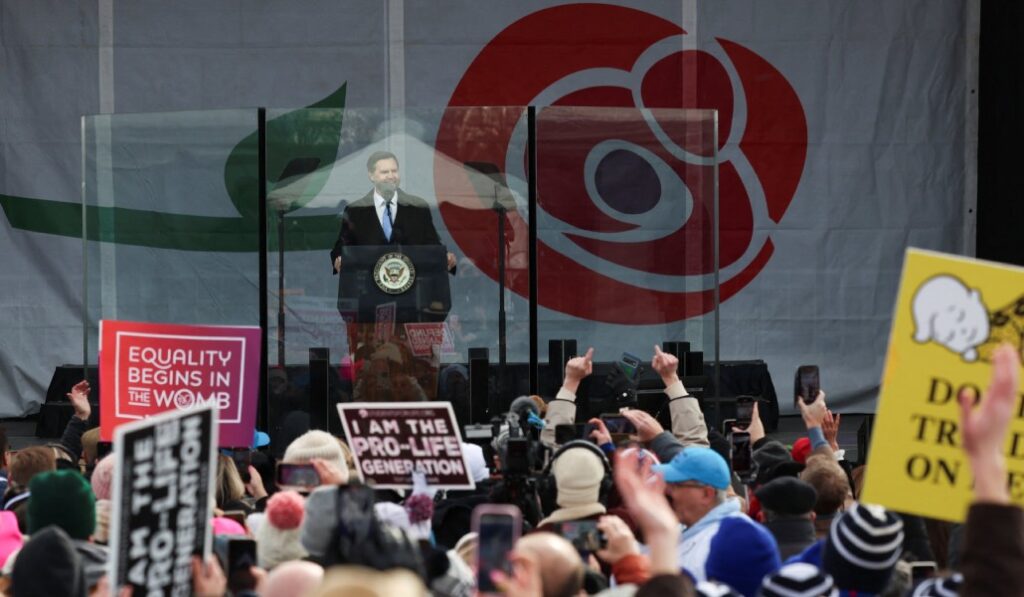 El vicepresidente, JD Vance, en la Marcha por la Vida del 25 de enero de 2025. Foto: CNS.
