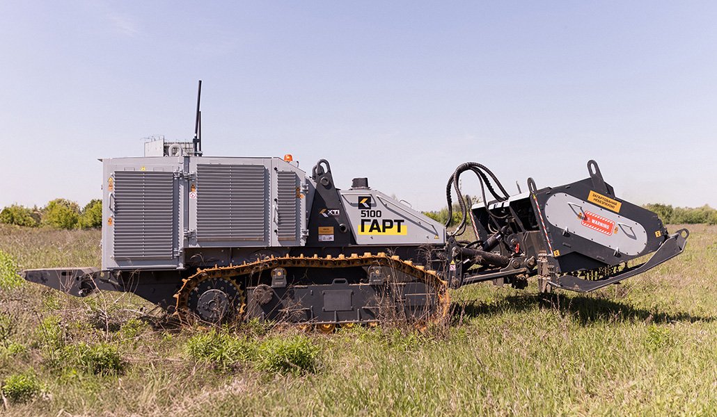 Máquina de despeje que utilizará la empresa en Ucrania.