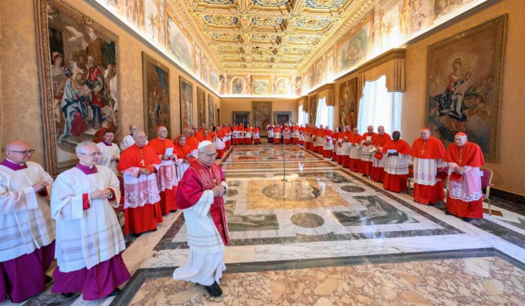 Los cardenales en el consistorio del 13 de junio.