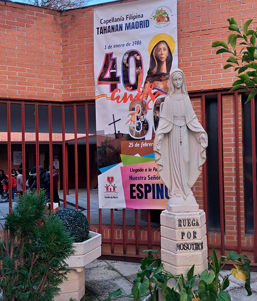 Cartel anunciador de las celebraciones de estos aniversarios en la parroquia.