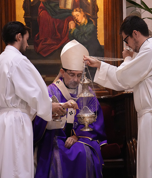 Un momento de la celebración eucarística presidida por el cardenal Cobo.