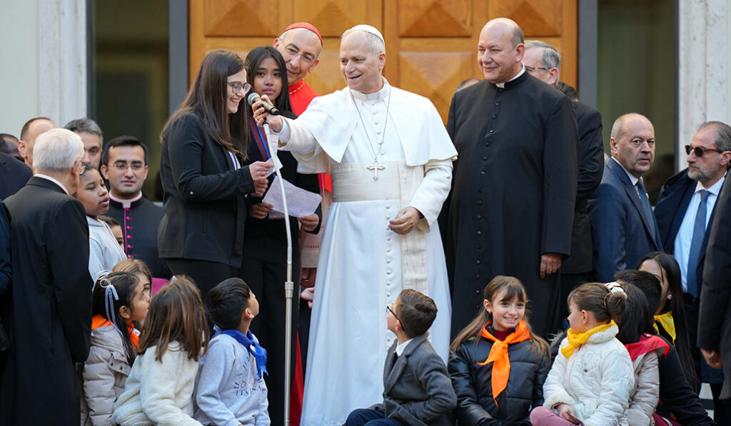 El Papa León XIV durante su visita.