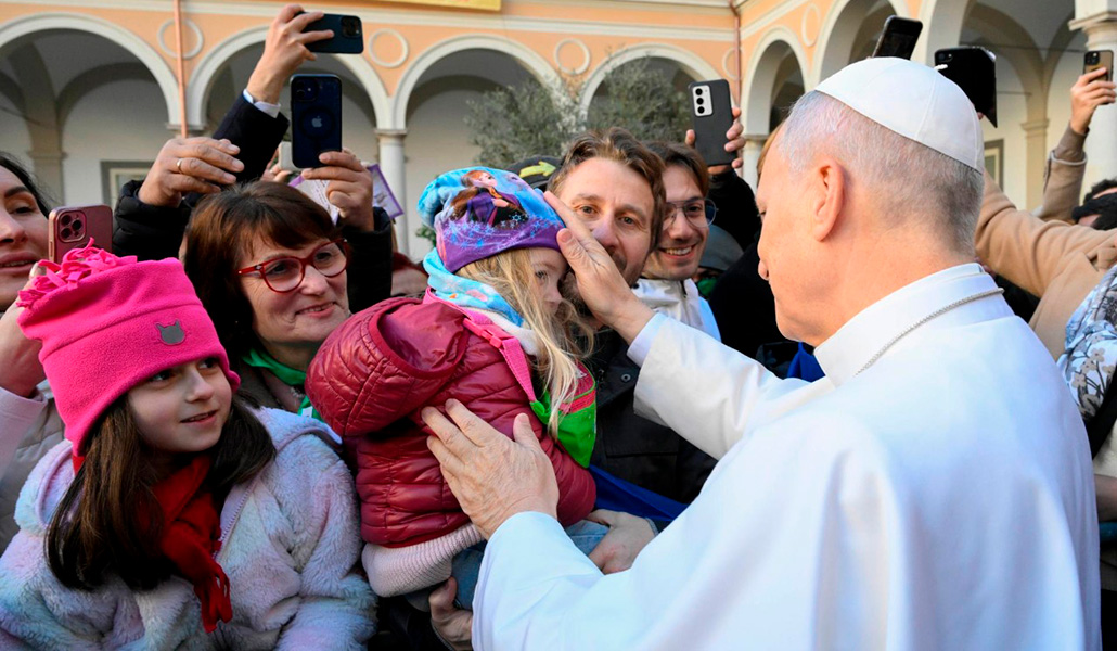 El Papa León XIV durante su visita.