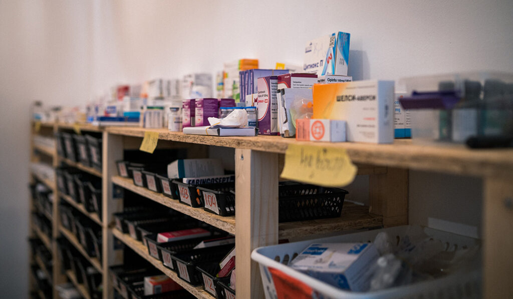 Medicamentos distribuidos por Emigration for Action en Georgia.